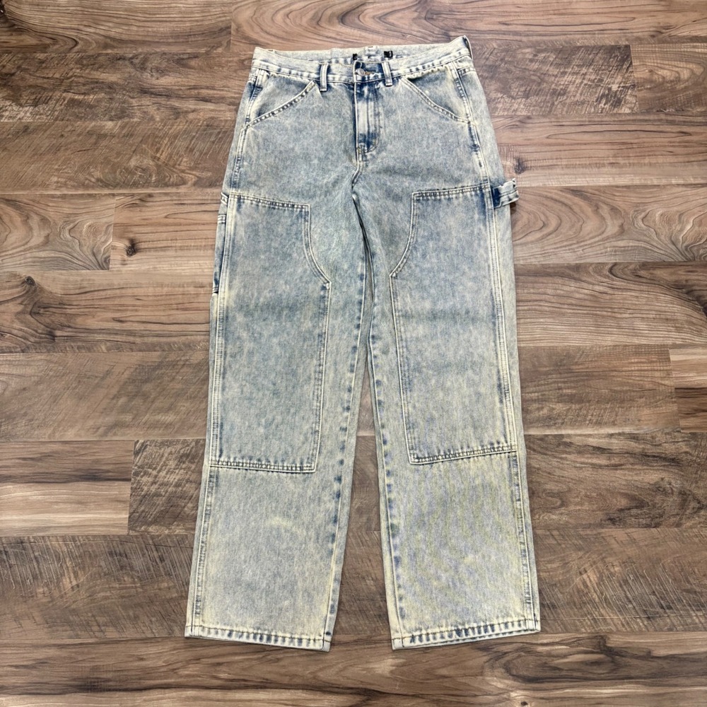 Vintage Y2K PacSun Baggy Carpenter Jeans Mens 32x30 Double Knee Denim Workwear